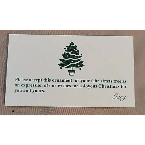 Gold Ornament with Green Accents Waupaca Foundry 2013 Employee Gratitude Gift - Picture 2 of 3